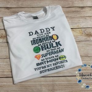 Super Heroes Father's Day Shirt- Father's Day